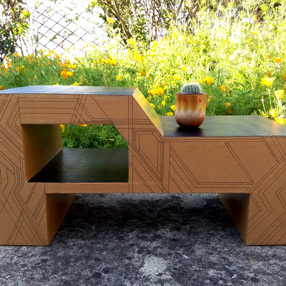banc enfants carton recyclé papier kami mélo