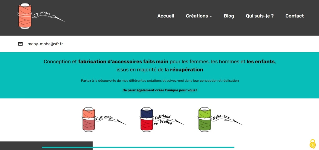 Page d'accueil du site C2 Moha